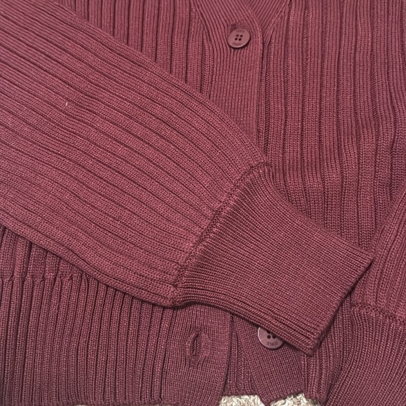 STAUD ELOISE CARDIGAN - Burgundy NWT - Picture 5 of 6